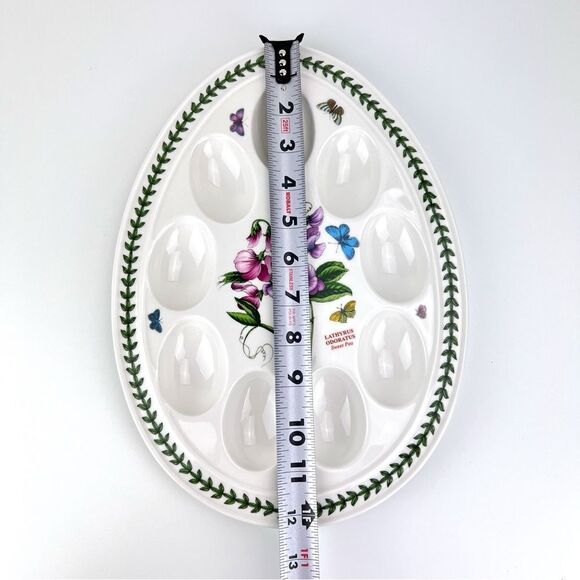 Portmeirion Botanic Garden Sweet Pea Deviled Egg Plate Flawless - Picture 7 of 7